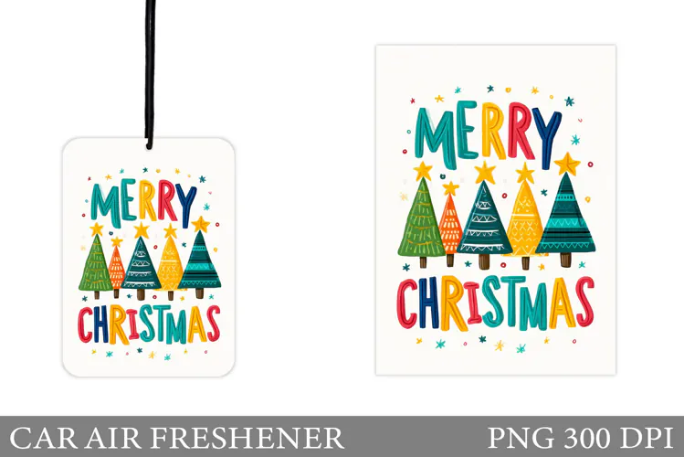 Merry Christmas Car Air Freshener. Winter Car Air Freshener