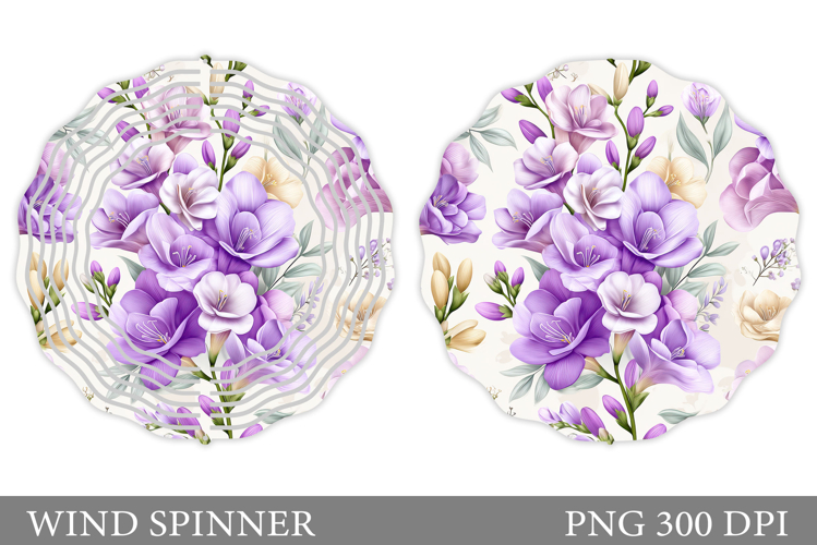 Floral Wind Spinner Sublimation. Flowers Wind Spinner Design