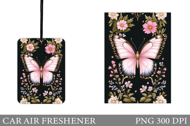 Butterfly Car Air Freshener Design. Butterfly Sublimation