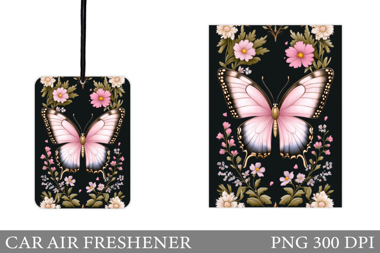 Butterfly Car Air Freshener Design. Butterfly Sublimation