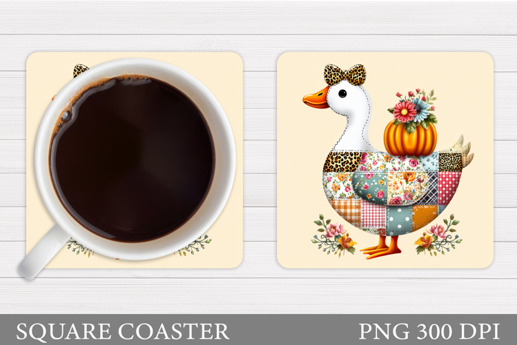 Fall Goose Coaster Design. Fall Coaster Sublimation