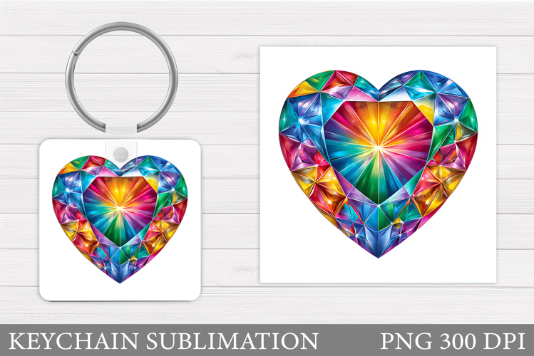 Heart Keychain Design. Valentine Keychain Sublimation