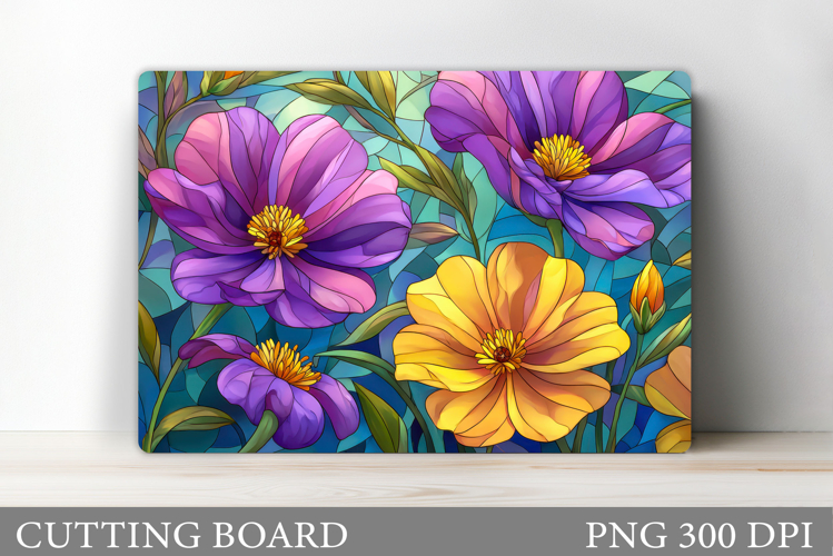 Floral Cutting Board Design. Flowers Cutting Board