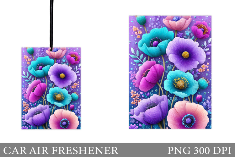 Flowers Car Air Freshener. Floral Car Air Freshener Design