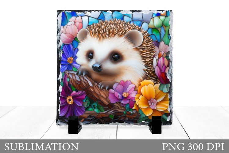 Cute Hedgehog Sublimation. Hedgehog Slate Design