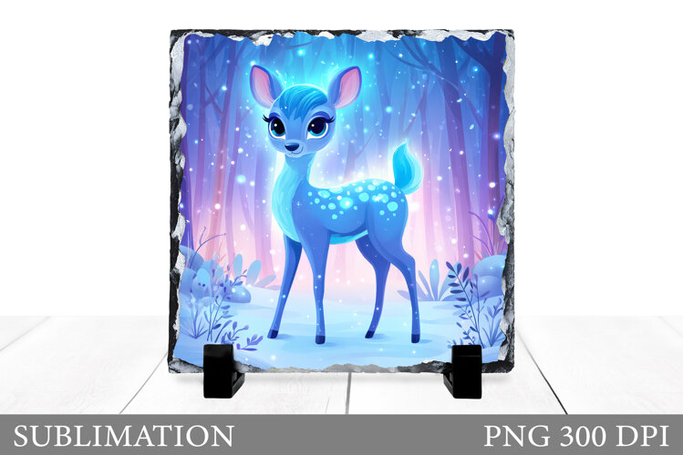 Christmas Deer Sublimation. Christmas Deer Slate Design example image 1