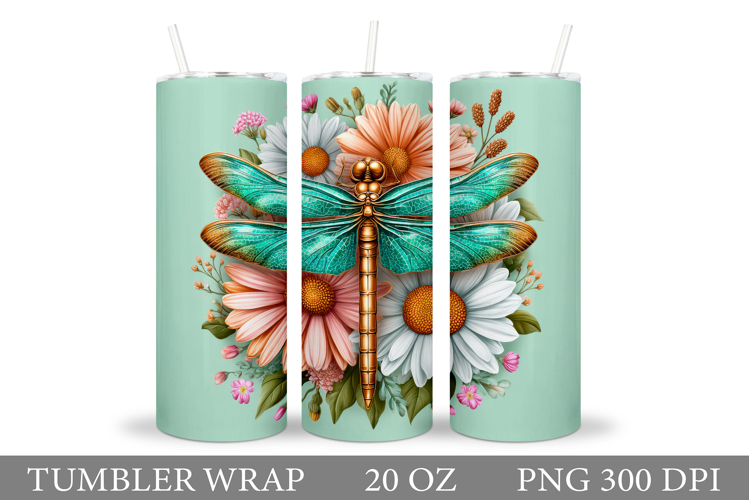 Dragonfly Tumbler Design. Dragonfly Sublimation