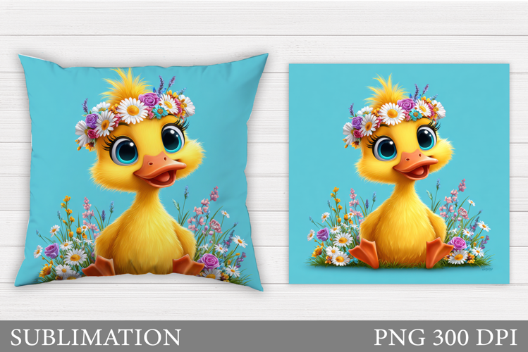 Cute Goose Sublimation. Funny Goose Pillow Design