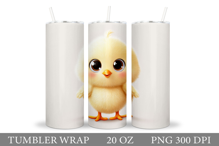 Cute Chick Tumbler Design. Spring Tumbler Sublimation