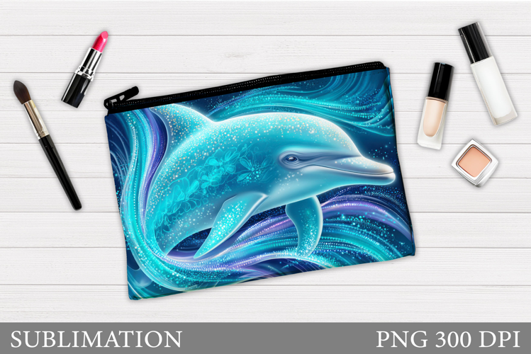 Dolphin Makeup Bag Design. Dolphin Sublimation