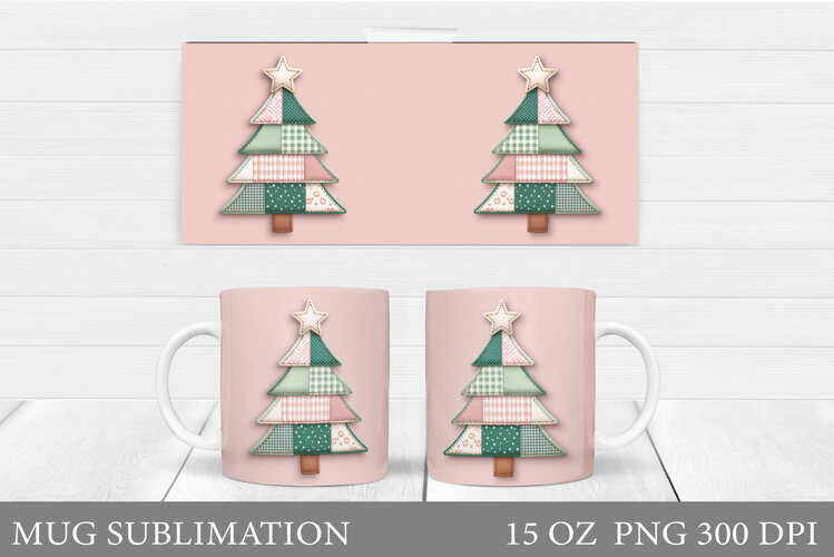 Christmas Tree Mug Design. Christmas Mug Sublimation example image 1