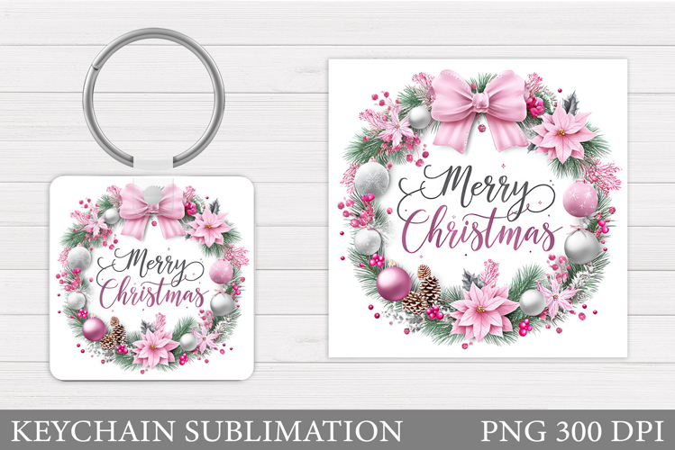 Merry Christmas Keychain. Christmas Keychain Design