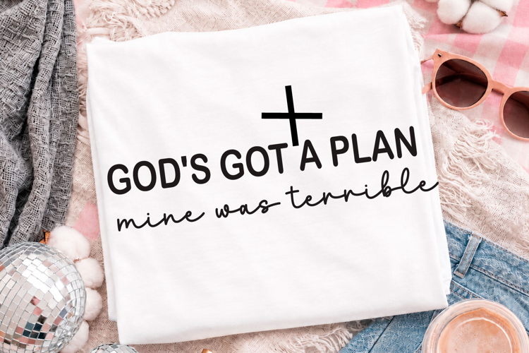 Christian Humor PNG, Trust God's Plan