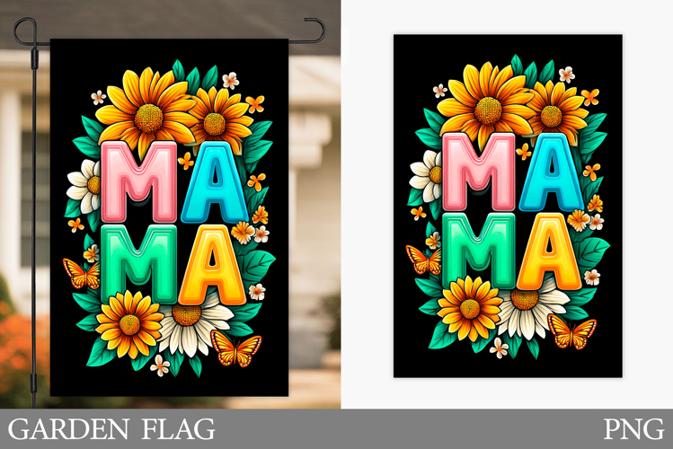 Mothers Day Garden Flag. Flowers Garden Flag Sublimation