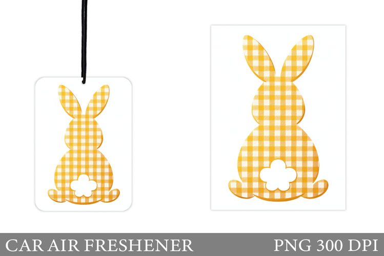 Bunny Car Air Freshener. Bunny Sublimation