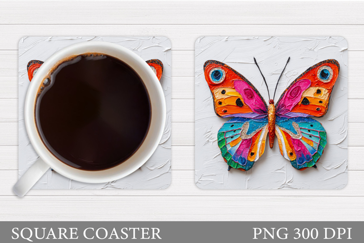 Butterfly Coaster Design. Butterfly Sublimation