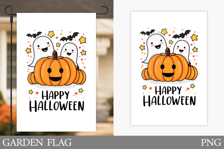 Halloween Pumpkin Garden Flag. Garden Flag Sublimation