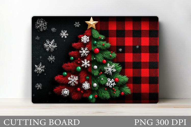 Christmas Tree Cutting Board Design. Kitchen Cutting Board