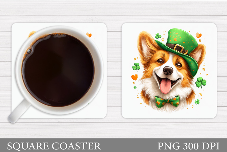 St Patrick Dog Coaster. St Patrick Coaster Sublimation