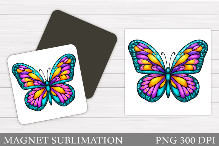 Butterfly Sublimation. Butterfly Magnet Design