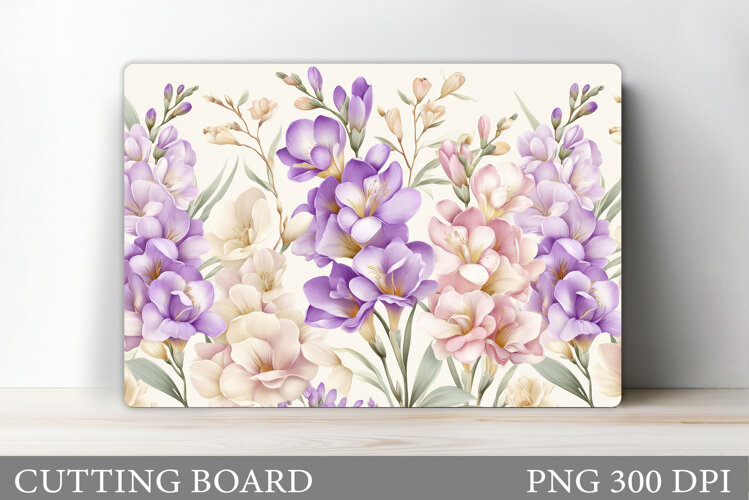 Floral Cutting Board Design. Flowers Cutting Board example image 1