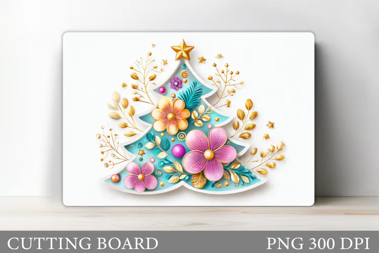 Christmas Tree Cutting Board. Christmas Tree Sublimation