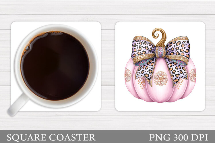 Pumpkin Coaster Design. Pumpkins Sublimation example image 1