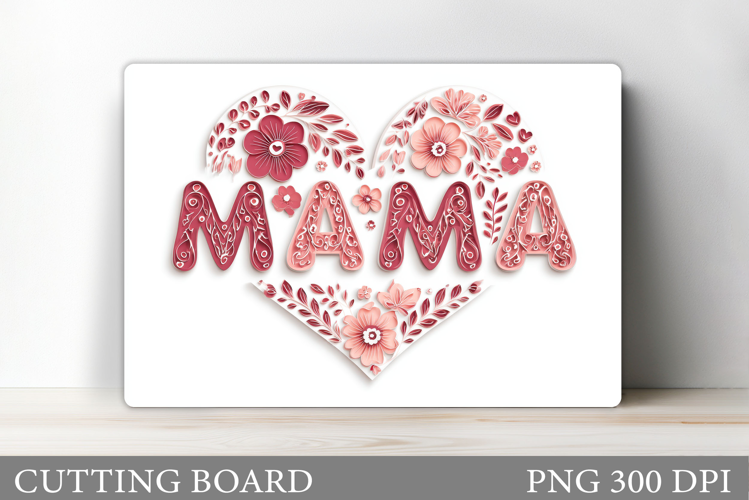 Mother's Day Cutting Board. Floral Cutting Board Sublimation