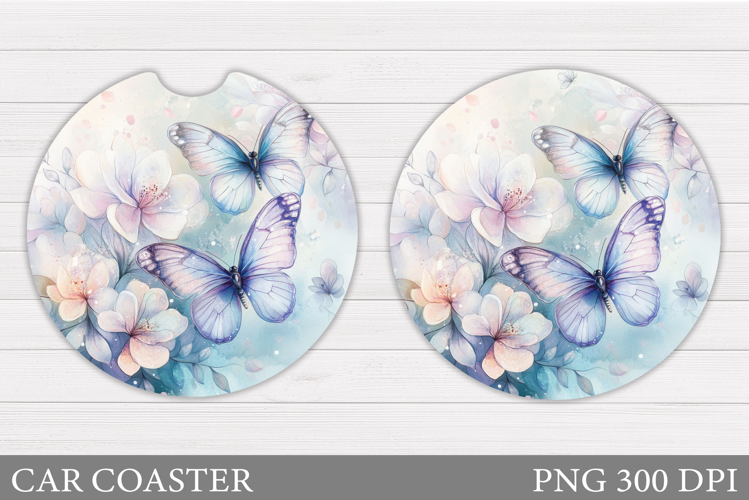 Butterfly Car Coaster Design. Butterfly Sublimation