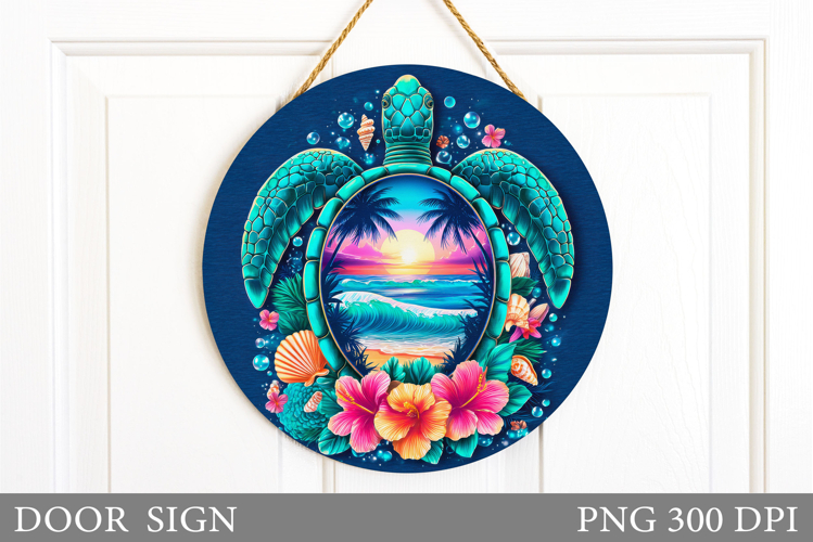Sea Turtle Door Sign Design. Sea Sublimation