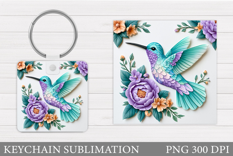 Hummingbird Keychain Design. Hummingbird Sublimation