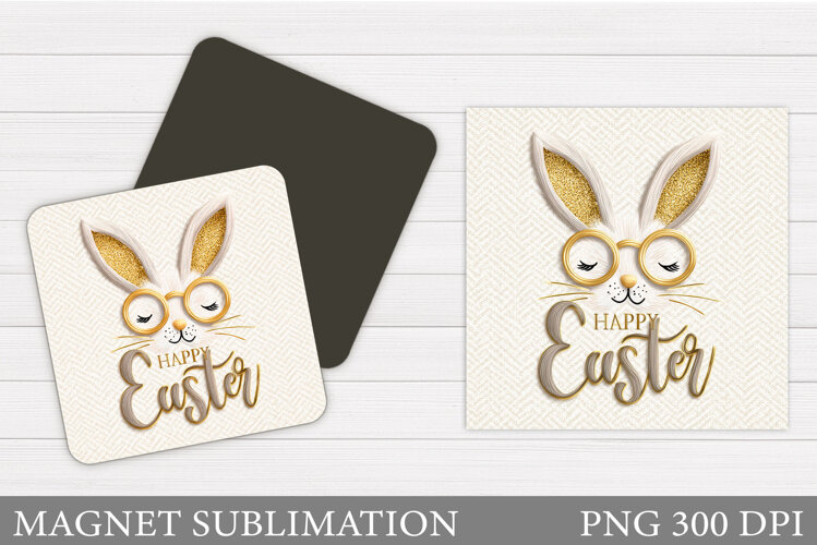 Easter Bunny Magnet Design. Easter Magnet Sublimation example image 1