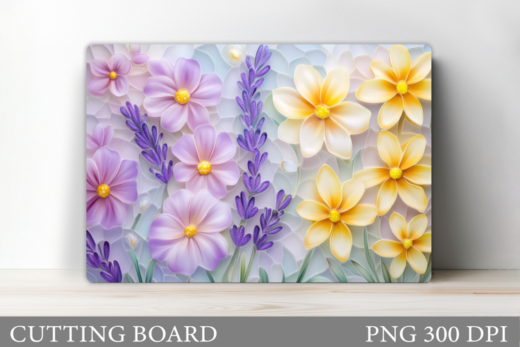 Floral Cutting Board Design. Flowers Cutting Board