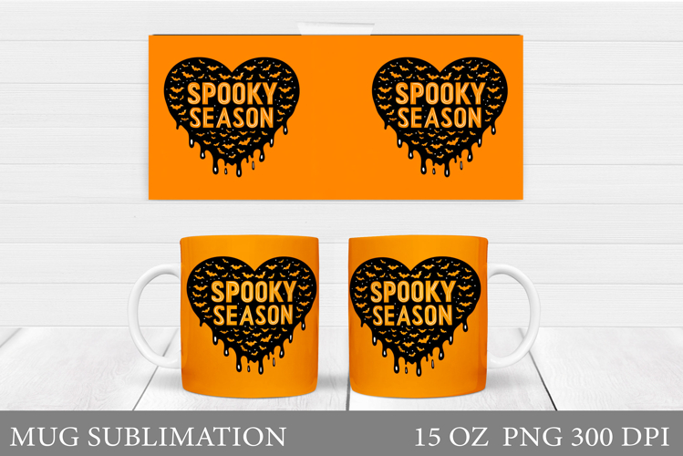 Halloween Mug Wrap Design. Halloween Sublimation