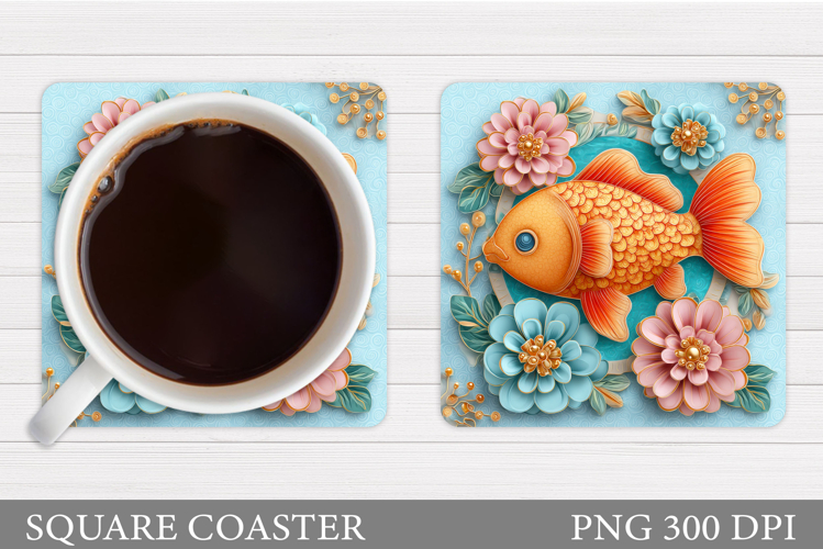 Fish Coaster Sublimation. Cute Fish Sublimation