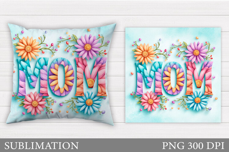 Mother's Day Sublimation. Mother's Day Pillow Sublimation example image 1