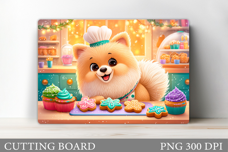 Cute Dog Cutting Board Design. Cute Dog Sublimation