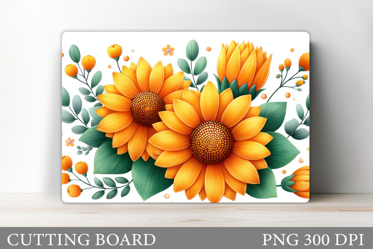 Sunflowers Cutting Board. Flowers Kitchen Cutting Board