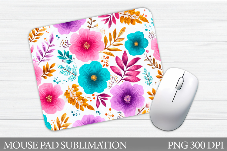 Floral Mouse Pad Sublimation. Flowers Mouse Pad Design