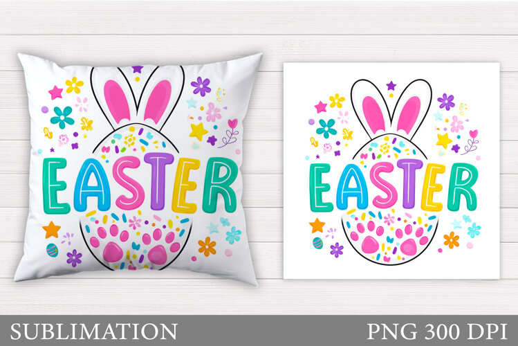 Easter Egg Pillow Sublimation. Easter Pillow Design example image 1