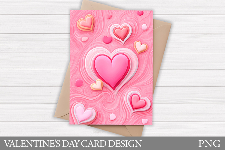 Valentines Hearts Card Printable. Valentines Card Design