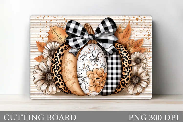 Pumpkin Cutting Board Design. Pumpkin Sublimation