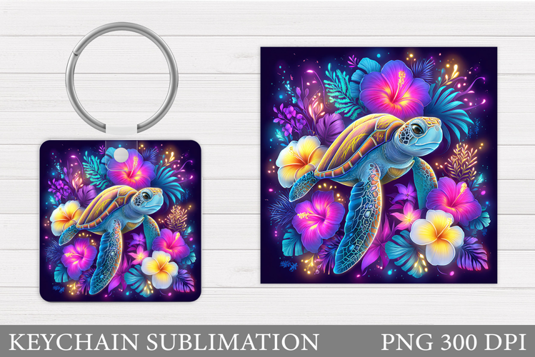 Turtle Keychain Sublimation. Sea Turtle Sublimation