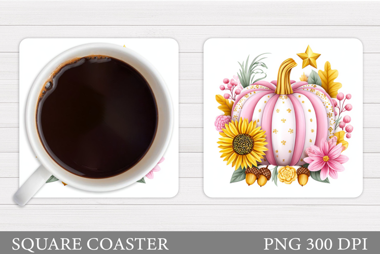 Pumpkin Coaster Design. Pumpkin Sublimation