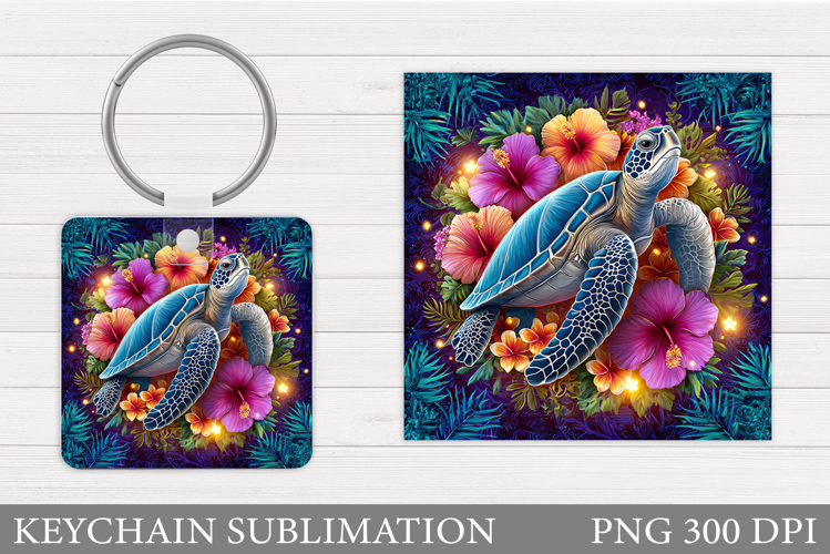 Turtle Keychain Sublimation. Sea Turtle Sublimation