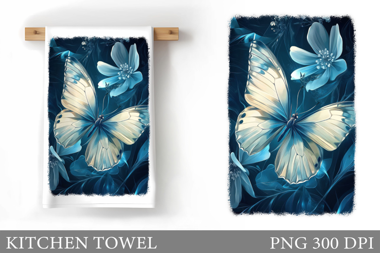 Butterfly Kitchen Towel Design. Butterfly Sublimation