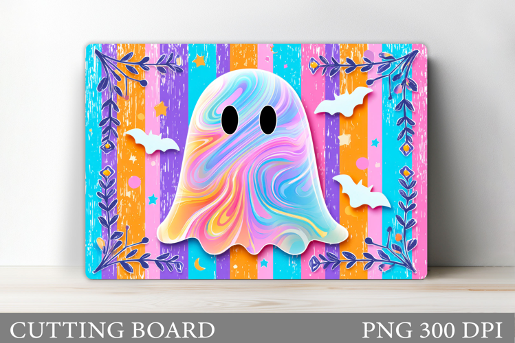 Ghost Cutting Board Sublimation. Halloween Cutting Board
