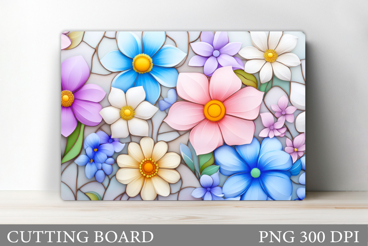 Floral Cutting Board Design. Flowers Cutting Board