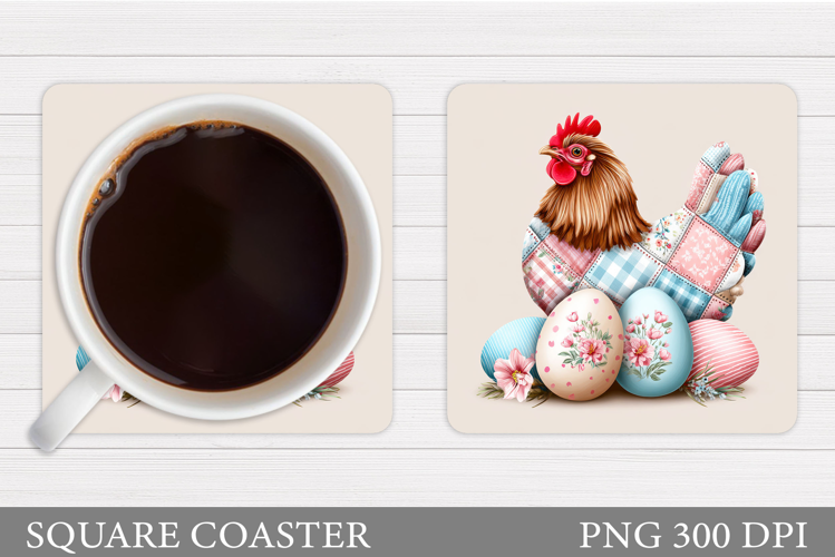 Easter Chicken Coaster Design. Easter Coaster Sublimation