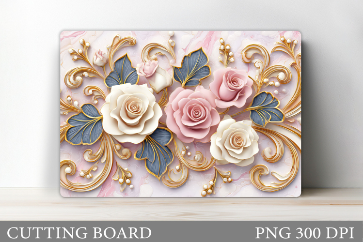 Roses Cutting Board. Flowers Cutting Board Sublimation